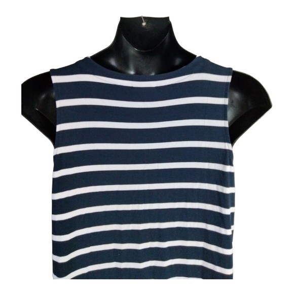 J. Jill Wearever Collection Sleeveless Striped Flowy Stretch Longline Top Large - Picture 10 of 12